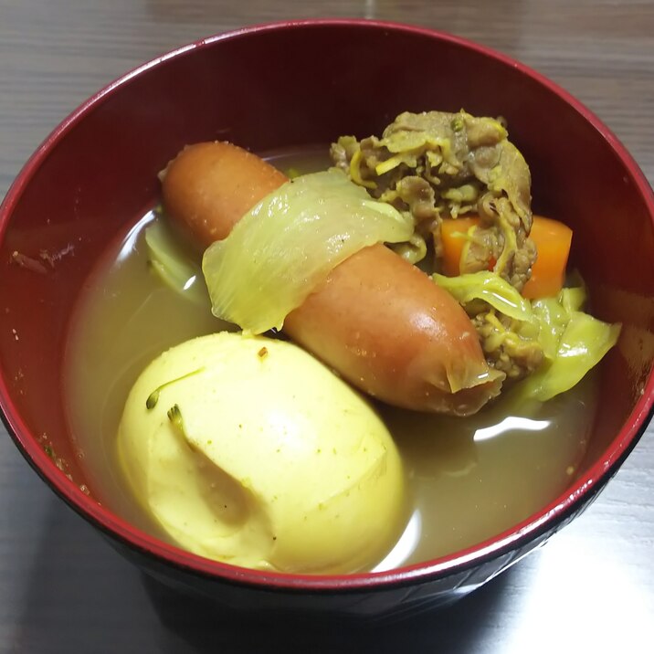 春キャベツと新玉ねぎのスープカレー